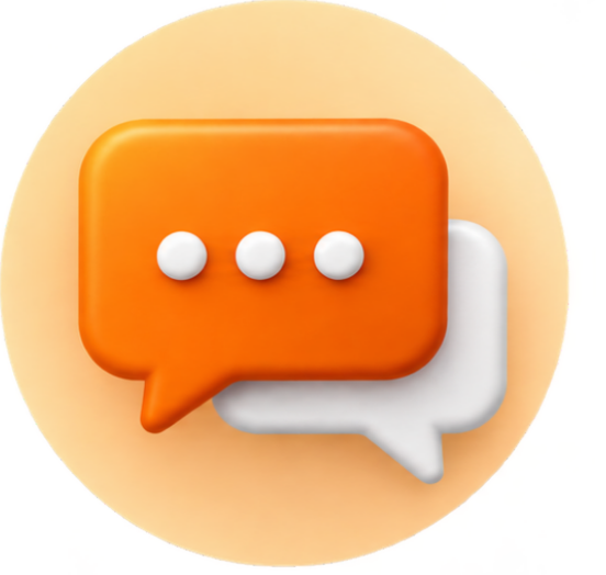 AI Customer Service chat bubbles icon